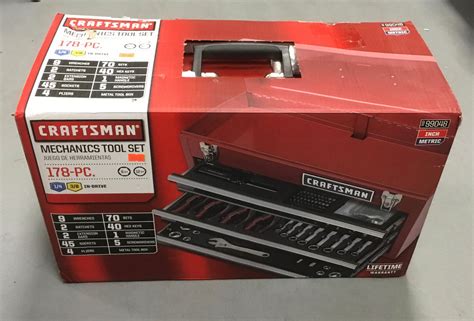 craftsman 178 piece mechanic tool set with metal tool box|Craftsman 178.